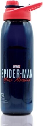 Spider-Man Marvel Miles Morales 28-Ounce Sports Water Bottle | BPA-Free Plastic Water Jug With Leakproof Screw-Top Lid And Flip-Up Cap | Hydration For Outdoor Activities, Gym Fitness Gifts - Image 3