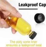 2oz Small Clear Glass Bottles with Lids, 2 Stainless Steel Funnel, 12 Labels,1 Brush - 60ml Reusable Boston Bottle for Juice, Ginger Shot, Wellness, Oils, Whiskey, Liquids - Leakproof Travel Bottle - Image 5