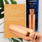 Premium Ayurvedic Handcrafted Plain Wide-Mouth Copper Water Bottle – Leak-Proof Cap, 100% Pure Copper, Eco-Friendly Design for Optimal Hydration. (Plain 32 Oz.) - Image 3