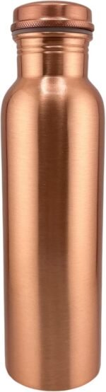 Premium Ayurvedic Handcrafted Plain Wide-Mouth Copper Water Bottle – Leak-Proof Cap, 100% Pure Copper, Eco-Friendly Design for Optimal Hydration. (Plain 32 Oz.) - Image 4