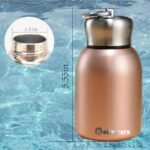 10oz Mini Vacuum Insulated Water Bottle - Small Stainless Steel Water Bottle Portable Leak-Proof Metal Sports Hot and Cold Water Bottle for Indoor and Outdoor (Gold, 10oz) - Image 4