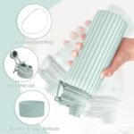 Stripe Stainless Steel Water Bottle with Strap 32oz, Insulated Bottles with Straw and Spout Lid for Gym Sports Travel Outdoor, Gifts for Women Girls Birthday Christmas - Image 3