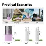 YOTIME 4in1 Travel Bottles Set, Vacuum Silicone Suction Cup for Smooth Walls, TSA Approved Leak Proof Travel Size Containers for Toiletries, Shampoo, Body Wash and Conditioner, Pink - Image 6