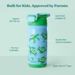 Reduce Hydrate Pro Kids 14oz Stainless Steel Insulated Water Bottle w/Straw – Spill Proof Tumbler for Kids – 30 Hour Cold Retention – Dishwasher Safe Leak-Proof Design - Scuba Turtles - Image 4