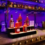 LED Lighted Liquor Bottle Display Shelf - 2-Step, 30 in, Remote & App Control, Acrylic with Wine Holder Slots, Multi Functional Wine Rack - Image 4