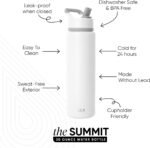 Simple Modern Water Bottle with Straw Lid | Vacuum Insulated Stainless Steel Metal Thermos | Reusable Leak Proof BPA-Free Flask for Sports Gym | Summit Collection | 30oz, Winter White Mix - Image 3