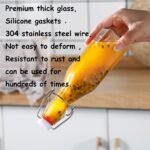 Swing Top Glass Bottles 8 oz with Airtight Lids for Home Brewing, Kombucha, Kefir, Vanilla Extract, Beer, Oil, Vinegar, Homemade Juices, Water,Soda Set of 9 - Image 5