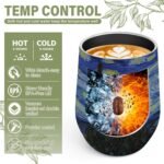 Artistic Tumbler Gift for Men and Women 12oz Inspired Coffee Tumbler with Lid – Unique Stainless Steel Wine Tumbler (Pack of 1) - Image 3