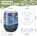 Artistic Tumbler Gift for Men and Women 12oz Inspired Coffee Tumbler with Lid – Unique Stainless Steel Wine Tumbler (Pack of 1) - Image 4