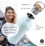 Bambaw 1 Litre Stainless Steel Water Bottle, Light Blue Water Bottle, BPA-Free Non-Insulated Sports Bottle, 1 Litre Stainless Steel Bottle – Polar Blue - Image 3