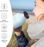 Bambaw 1 Litre Stainless Steel Water Bottle, Light Blue Water Bottle, BPA-Free Non-Insulated Sports Bottle, 1 Litre Stainless Steel Bottle – Polar Blue - Image 4