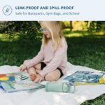 Re-Play 12 oz Water Bottle for Kids - Vacuum-Insulated Stainless Steel Tumbler with Flip-Straw, Spill and Leak-Proof Design, Dishwasher and Freezer Safe, 2 Pack Aqua Asst and Denim - Image 4