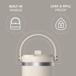 Hydrapeak Nomad 32 oz Tumbler with Handle and Straw Lid, Leakproof, Double Insulated, 32oz Cup Stainless Steel (Stone) - Image 3