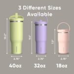 Hydrapeak Nomad 32 oz Tumbler with Handle and Straw Lid, Leakproof, Double Insulated, 32oz Cup Stainless Steel (Stone) - Image 5