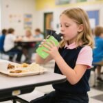 SASEUM Kids Sport Water Bottle 12oz Stainless Steel Double Wall Vacuum Thermal Mug with Leak Proof Spout Lids, Wide Mouth Metal Insulated Water Jug for Gym and Travel（Apple Green） - Image 5