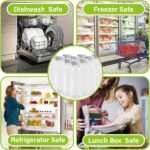 EONJOE Dishwasher Safe 8oz Small Plastic Bottles with Caps Reusable BPA Free PP5 Juice Milk Water Smoothie Bottle Heat-Resistant Refillable - Image 4