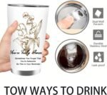 FOLAI Coffee Travel Mug, Stainless Steel Double Wall Personalized Tumbler, Coffee Tumbler, Leak-Proof With Lid, 20 Ounces, Gift For Men And Women Lovers (Lily Of The Valley) - Image 3