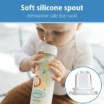 Dr. Brown's Milestones Narrow Sippy Bottle, 100% Silicone Soft Sippy Spout, 8oz/250mL, 6m+, Fox & Lion, 2 Pack - Image 4