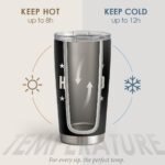 SANDJEST Husbands Tumbler 20oz, Stainless Steel Travel Cup with Lid, Best Husband Ever Insulated Coffee Mug, Husband Gifts for Men Boyfriends on Birthday Christmas Valentine - Image 4