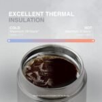 LocknLock Metro Tumbler Stainless Steel Vacuum Insulated Double Cap Travel Mug - Water Coffee Cup w/Hand Strap for Home, Office, Outdoor Works Great for Cold Drinks and Hot Beverages (Navy, 24oz) - Image 3