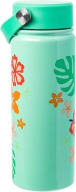 Silver Buffalo Disney Lilo and Stitch “Aloha” Stainless Steel Water Bottle with Swivel Handle, 20 Ounces - Image 3