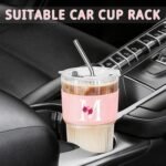 Initial Glass Cup with Straw and Lid,20oz Ribbed Glass Tumbler,Ice Tea Coffee Matcha Tumbler, Monogrammed Gifts for Sister Girlfriend Aunt,Unique Birthday Gifts,Personalized Mother Day Gift-M - Image 5