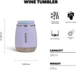 Igloo, 10 oz Wine Tumbler with Lid, Reusable Travel Mug, Insulated Stainless Steel Wine Cup for Hot & Cold Beverages, Lilac - Image 3