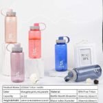 SHOKE 1 Liter Water Bottle, 32oz Wide Mouth Leakproof Large Sports Water Bottles with Handle, Gym Space Cup For Fitness Yoga Workouts Hiking for Women - Image 4