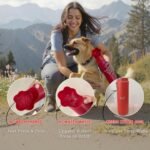Stainless Steel Dog Travel Water Bottle, Vacuum Insulated Portable Dog Water Dispenser, Drink Cup and Snack Container On The Go, Outdoor Walking, Hiking, Travel (Red, 22oz) - Image 3