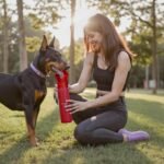 Stainless Steel Dog Travel Water Bottle, Vacuum Insulated Portable Dog Water Dispenser, Drink Cup and Snack Container On The Go, Outdoor Walking, Hiking, Travel (Red, 22oz) - Image 4