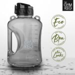 THE GYM KEG 74oz Half Gallon Water Bottle | Gym Bottle with Straw Lid, Carry Strap & Motivational Time Markings - Image 5
