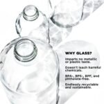 bkr - Little Smooth - Reusable Glass Water Bottle - 16oz - Fits in Cup Holder - Leakproof, Travel Friendly - BPA Free, Dishwasher Safe - Removable Silicone Sleeve & Carrying Loop - Image 5