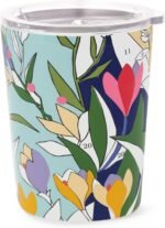kate spade new york Small Insulated Stainless Steel Tumbler, 12 Ounce Double Wall Travel Coffee Cup with Lid, Paint by Numbers - Image 3