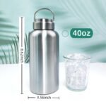 CDJ 42oz Uninsulated Single Wall Stainless Steel Water Bottle, Reusable Metal Water Bottle for Sports, Leakproof and Durable, Perfect for Hiking, Gym, Picnics, and Outdoor Activities - Image 4