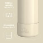 Hydrapeak 26oz Sport Insulated Water Bottle with Straw or Chug Lid, Leak & Spill Proof, Keeps Drinks Cold for 24 Hours, Hot for 12 Hours, Premium Stainless Steel Water Bottles (26oz, Modern Cream) - Image 4