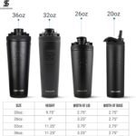 Ice Shaker Insulated Stainless Steel Shaker Bottle | 32oz, White | Cold for 30+ Hours | Insulated Cup with Twist-on Agitator | Odor-Free Bottle for Protein Shakes, Water, Smoothies, Cocktails - Image 3