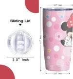 Pink 20 Oz Stainless Steel Tumbler Leak Proof Tumbler with Straw and Lid, Travel Coffee Mug for Home Outdoor, Thermal Cups for Hot and Cold Drinks - Image 3