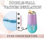 Onebttl Personalized Champagne Tumbler for Women, 6 oz Champagne Flute Insulated Tumbler for Birthday and Christmas - W - Image 7