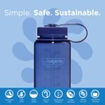 Nalgene Sustain Tritan BPA-Free Water Bottle Made with Material Derived from 50% Plastic Waste (using ISCC certified mass balance), 16 OZ, Wide Mouth, Denim - Image 3
