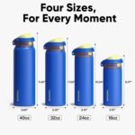 ENCOOL Leakproof Insulated Water Bottle with Straw Dual-Sip Water Bottle Bag-Safe Design for Work, Commute & Gym – Keeps Drinks Cold All Day, 32 oz, Electric Blue - Image 6