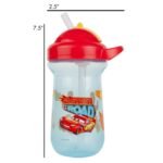 The First Years Disney/Pixar Cars Toddler Straw Cup - Spill Proof Flip Top Toddler Sippy Cups - 18 Months and Up - 10 Oz - Image 4