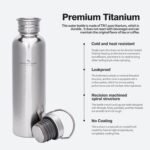 Boundless Voyage Titanium Water Bottle with Lid Wide Mouth Leak-Proof Reusable Sport Drinking Bottle for Camping Hiking Picnic Climbing Running Tea Coffee (750ml-glossy) - Image 5