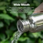 Boundless Voyage Titanium Water Bottle with Lid Wide Mouth Leak-Proof Reusable Sport Drinking Bottle for Camping Hiking Picnic Climbing Running Tea Coffee (750ml-glossy) - Image 7