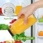 12 oz Glass Juice Bottles with Lids, Set of 12 Reusable Empty Drinking Bottles Juice Containers with Brush Labels for Juicing, Kombucha, Milk, Smoothies, Water Storage - Image 4