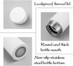 11 oz Mini Water Bottle Stainless Steel Thermoses Small - Insulated Vacuum, Leak Proof, Keeps Drinks Hot/Cold - Ideal for Coffee, Tea, Water - Pink - Image 4