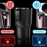 2-in-1 Smart Car Cup Cooler and Heater, Smart Cup for Car with LED Temperature Display Touch Control, Keep Drink Cold or Hot in Car Cup Holder Fits in Commuter Road Tripper, Black - Image 4
