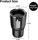 2-in-1 Smart Car Cup Cooler and Heater, Smart Cup for Car with LED Temperature Display Touch Control, Keep Drink Cold or Hot in Car Cup Holder Fits in Commuter Road Tripper, Black - Image 5