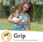 Nuby Thirsty Kids No Spill Flip-It Reflex Stainless Steel Travel Cup or Water Bottle - 10 Oz - 18+ Months - Aqua Mint - Back to School Essentials - Image 3