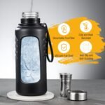 34 oz Travel Water Bottle, Anti-Slip and Anti-Scalding Sports Water Bottle, Waterbottle for Adults with Cup Brush Suitable for Outdoor Sports,Camping, Traveling - Image 5