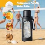 34 oz Travel Water Bottle, Anti-Slip and Anti-Scalding Sports Water Bottle, Waterbottle for Adults with Cup Brush Suitable for Outdoor Sports,Camping, Traveling - Image 7